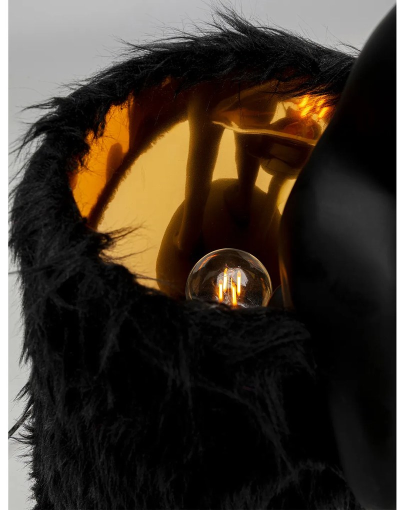 Animal Rabbit Fur stolová lampa čierno-zlatá