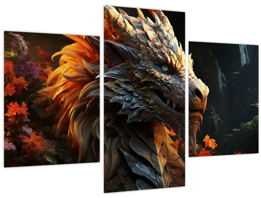 Obraz - Drak (90x60 cm)