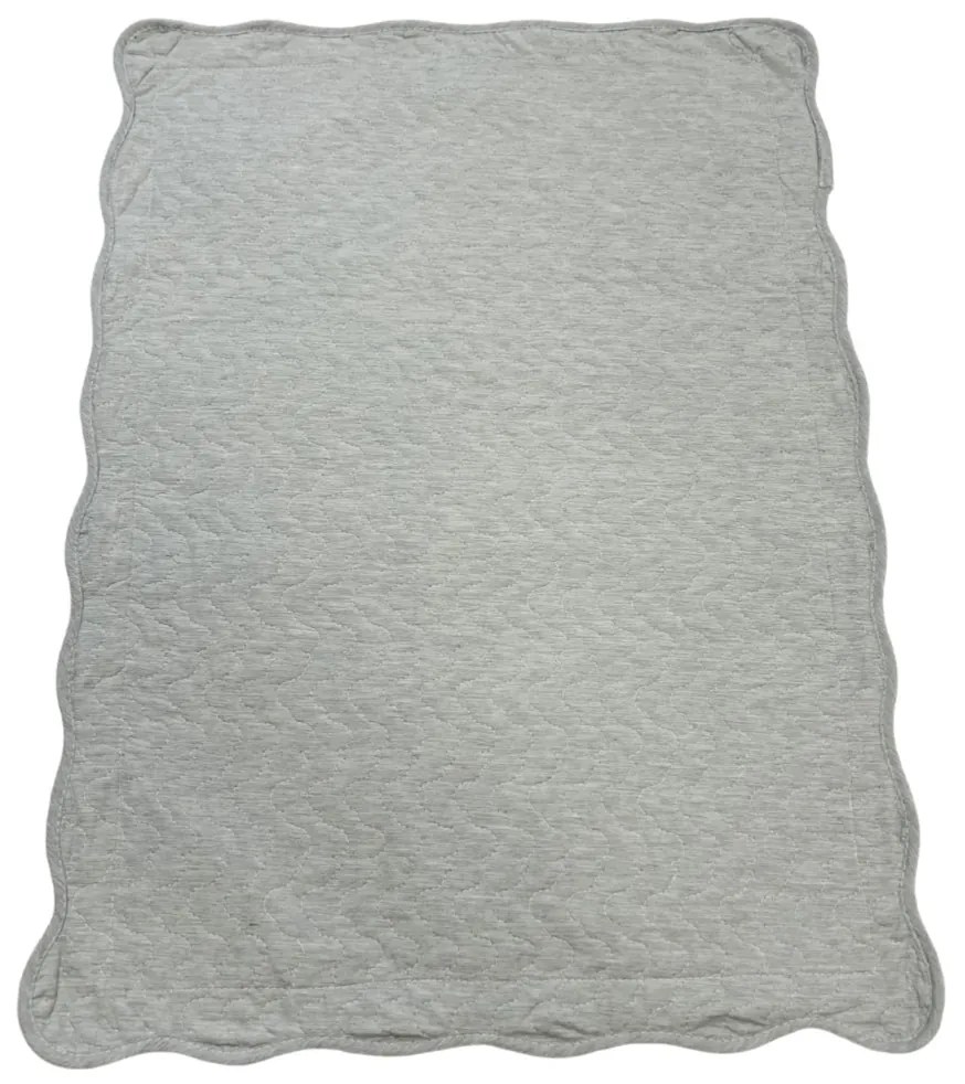 Prehoz bavlnený Deluxe jednofarebný Svetlo sivý TiaHome - 140x220cm + 1ks 50x70cm