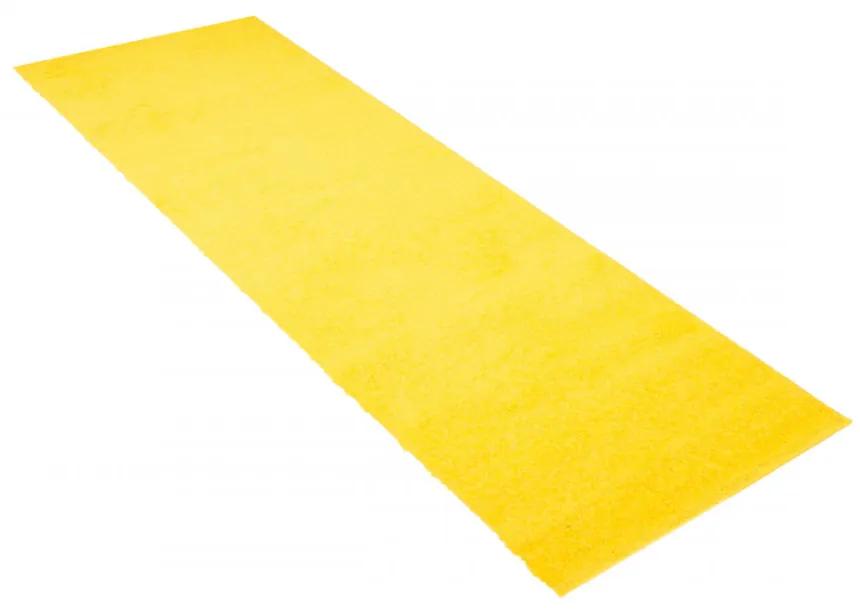 Kusový koberec Shaggy Parba žltý atyp 60x200cm