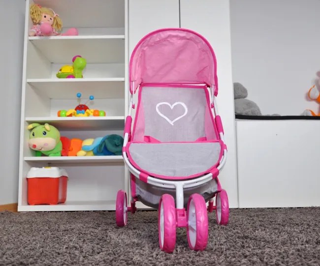 Kočík pre bábiky Susie Prestige ružový