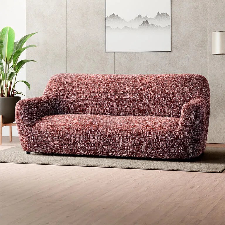 Bielastické poťahy GLORIA vínová trojkreslo (š. 170 - 220 cm)