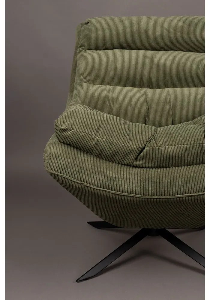 Zelené zamatové kreslo Vince – Dutchbone