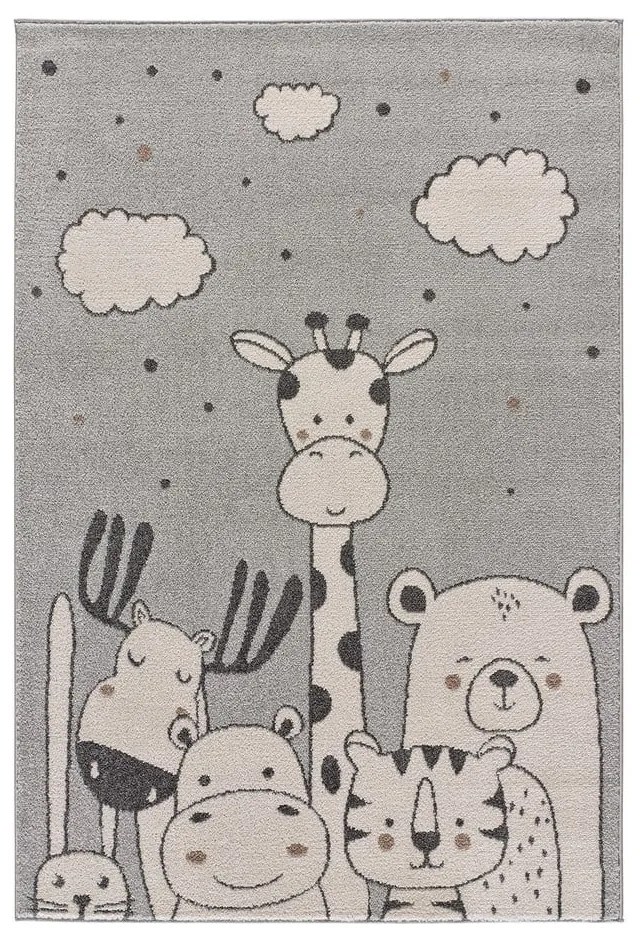 Svetlosivý detský koberec 120x170 cm Beats – Universal