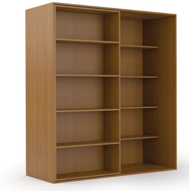 Dvojradová posuvná knižnica DOUBLE, 1800 x 700 x 2000 mm, čerešňa