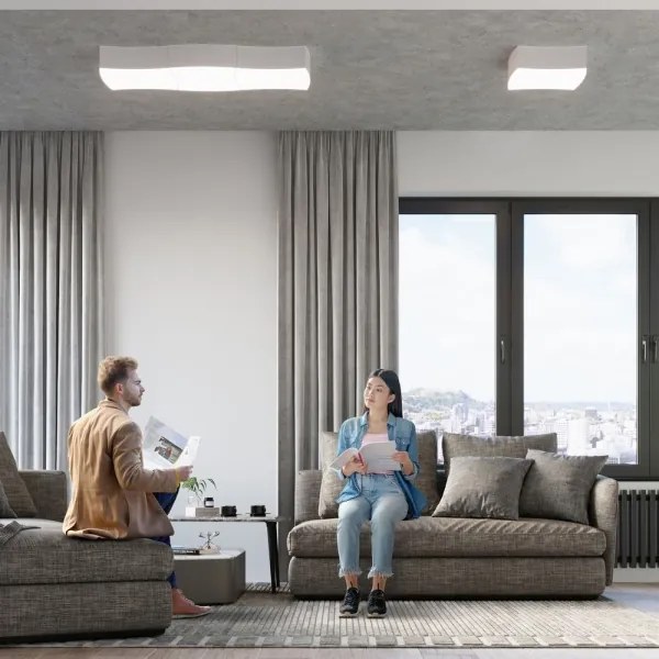 Sollux SL.1055 - Stropné svietidlo SQUARE 6xE27/60W/230V biela