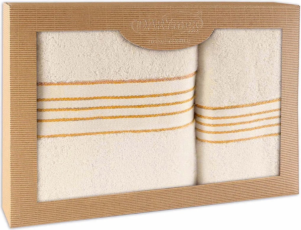 BAVLNENÉ UTERÁKY TIWANO SADA 1 KS 50X90 CM, 1 KS 70X140 CM PRÍRODNÁ