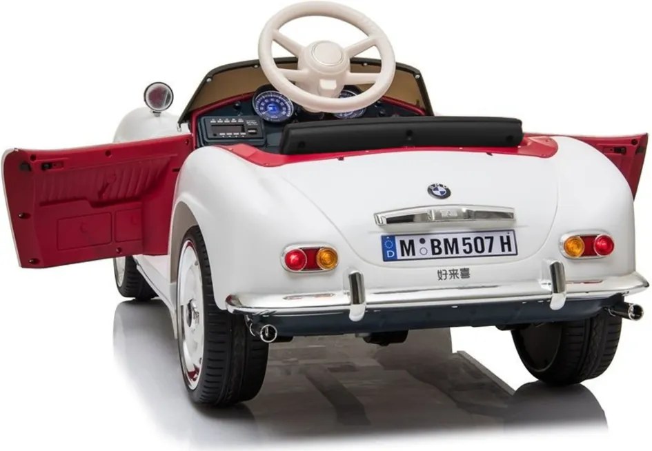 LEAN CARS BMW Retro biele auto na batérie