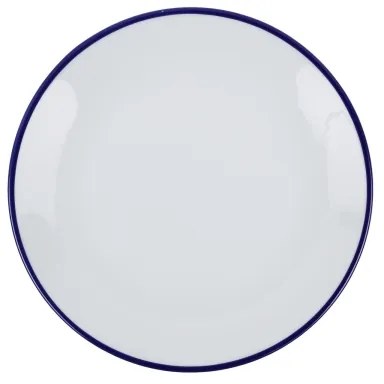 Jedálenská súprava 24 ks biela/modrá/porcelán
