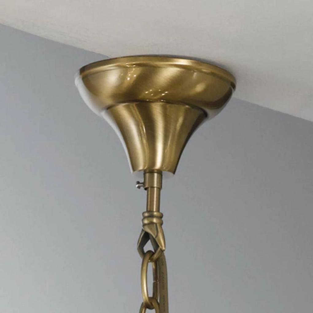 Okrúhly tvar lucerny – závesná lampa Rieka 43 cm