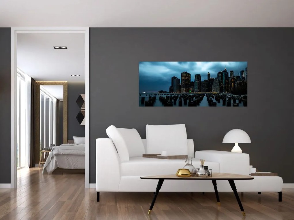 Obraz - Pohľad na mrakodrapy New Yorku (120x50 cm)