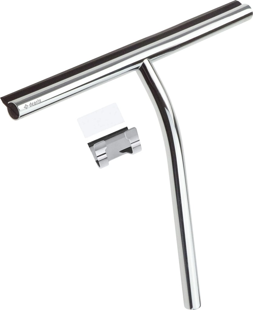 Deante Silia, stierka na sklo s vešiakom, chrómová, DEA-ADI_031K