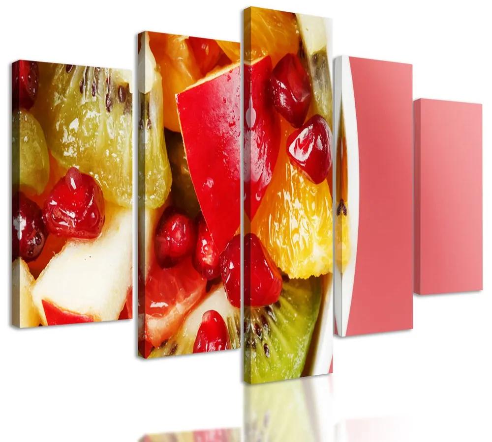 5-dielny obraz ovocný šalát