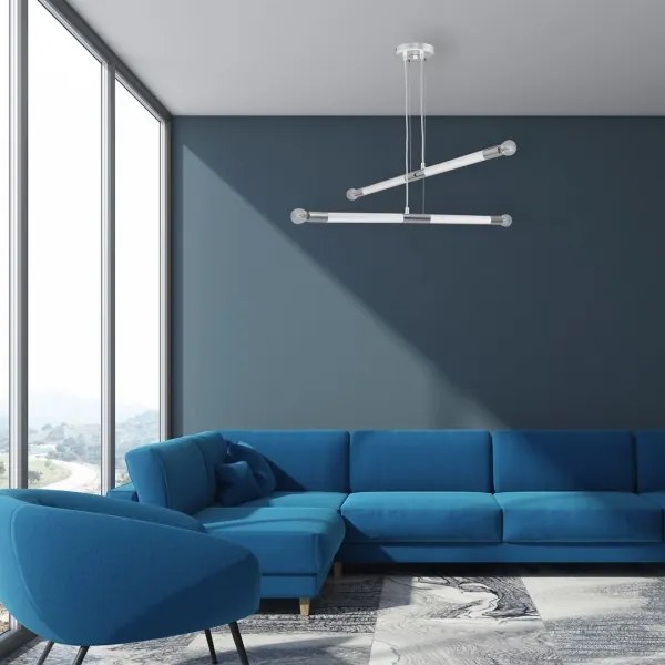 Luster na lanku BASTONE WHITE 4xE14/40W/230V