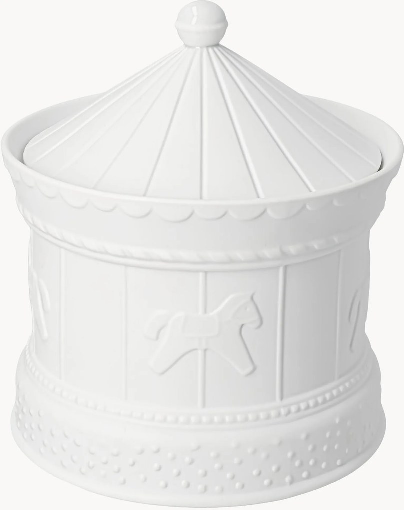 Ručne vyrobená porcelánová dóza Carousel