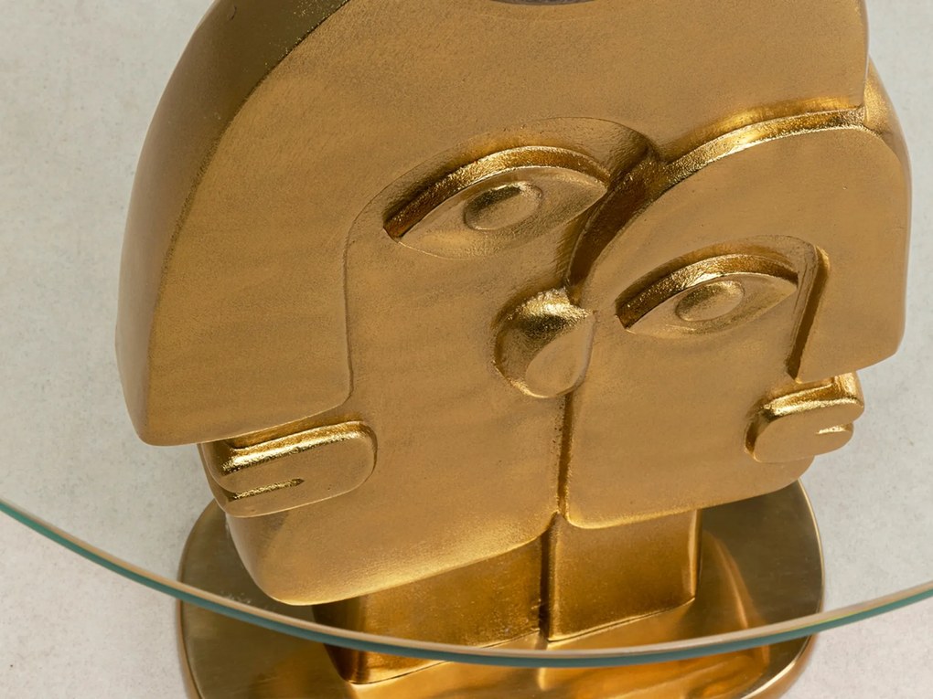 2Faces príručný stolík zlatý Ø55 cm