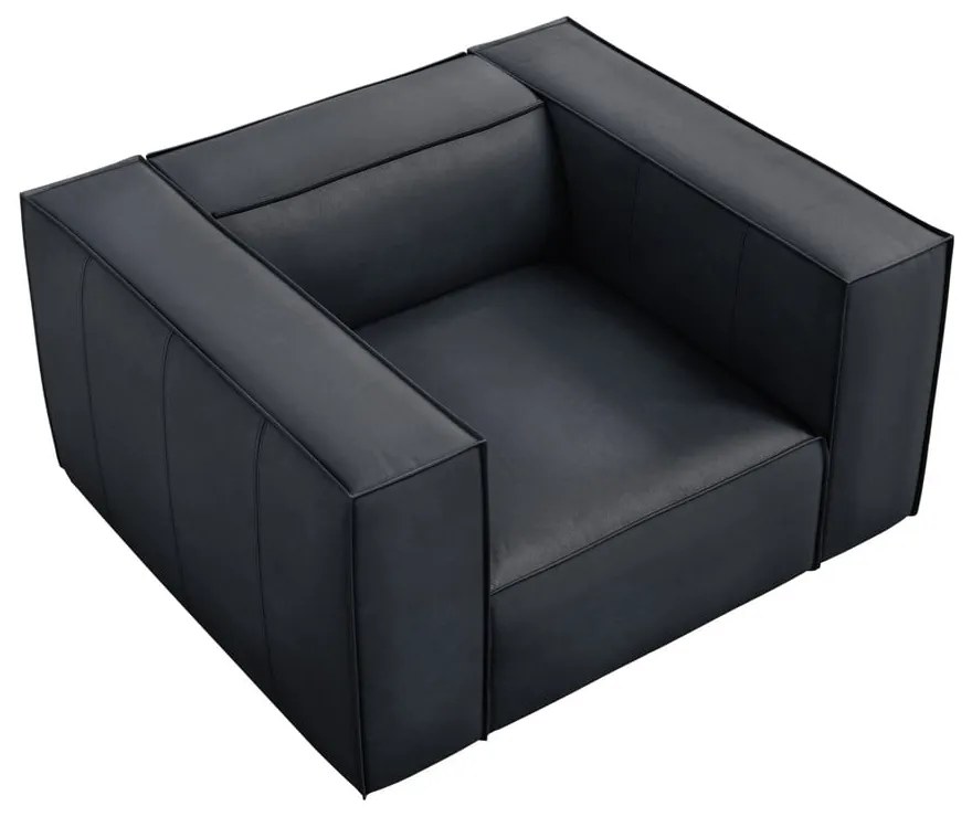 Tmavomodré kožené kreslo Madame – Windsor &amp; Co Sofas