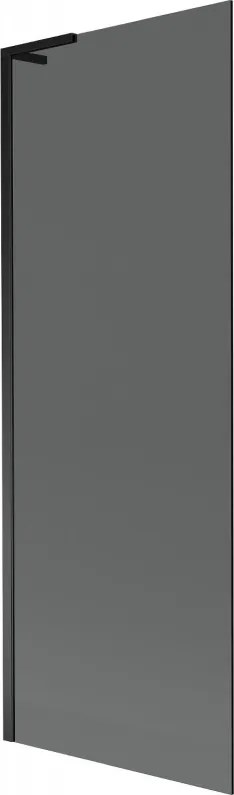 Mexen Next L, 1-krídlová vaňová zástena 70 x 150 cm, 6mm šedé sklo, čierny profil, 895-070-000-03-40-70