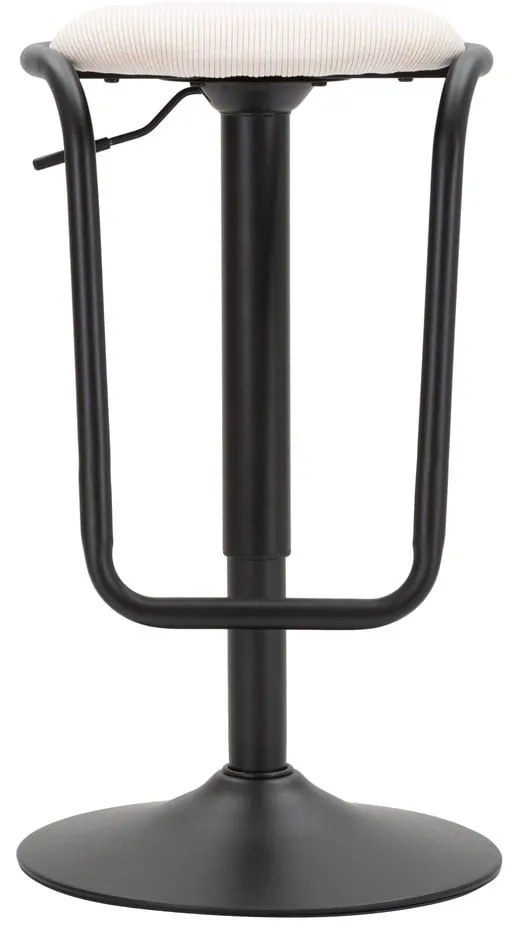 Biela/čierna čalúnená barová stolička s nastaviteľnou výškou (výška sedadla 61 cm) Destiny – Mauro Ferretti