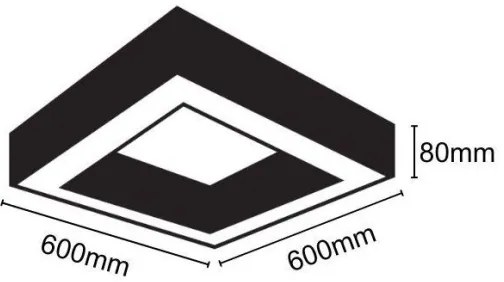 LED Stropné svietidlo LED/40W/230V 4000K 60x60 cm