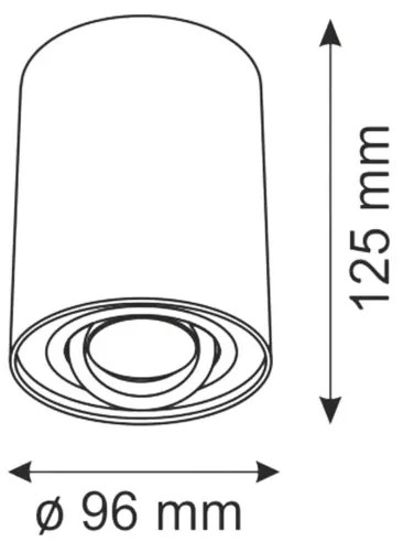 Bodové svietidlo HADAR R1 1xGU10/10W/230V čierna