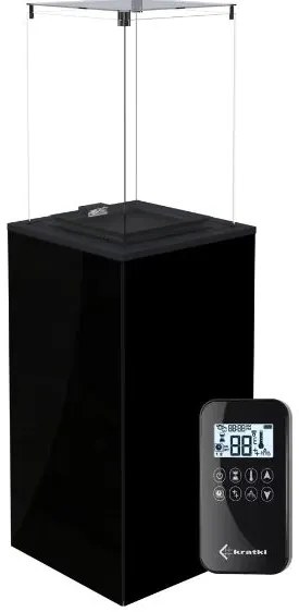 Plynový ohrievač s diaľkovým Patio Mini Glass Black