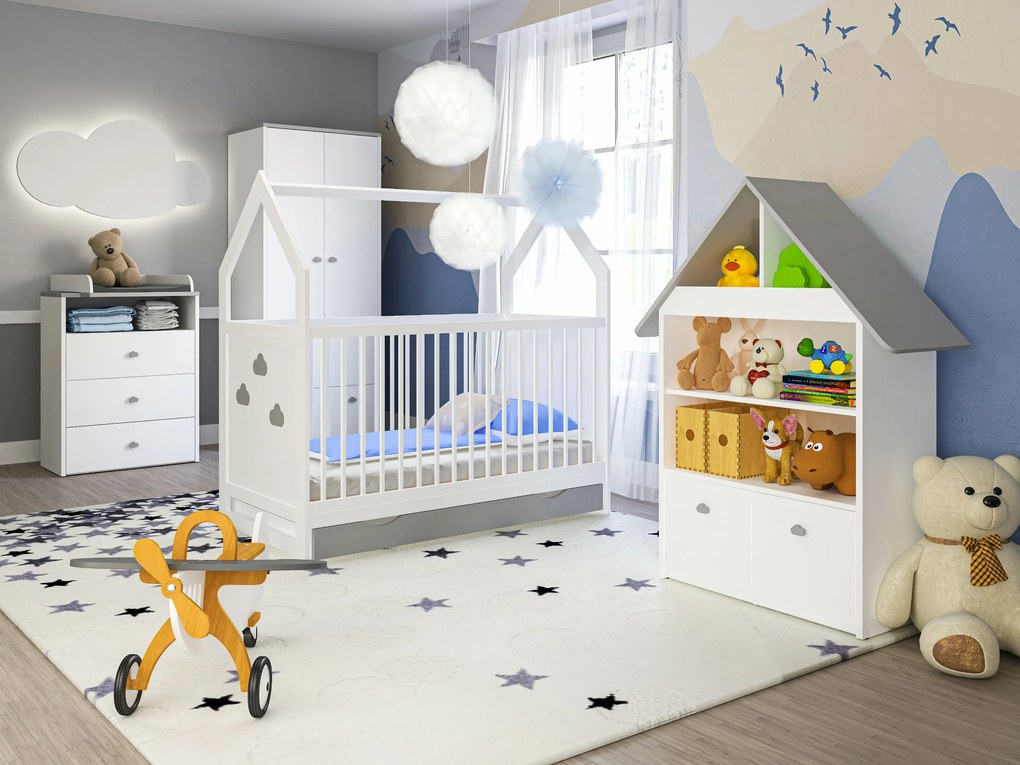 Detská postieľka 60 cm Immi (biela) (s úl. priestorom). Vlastná spoľahlivá doprava až k Vám domov. 1041089