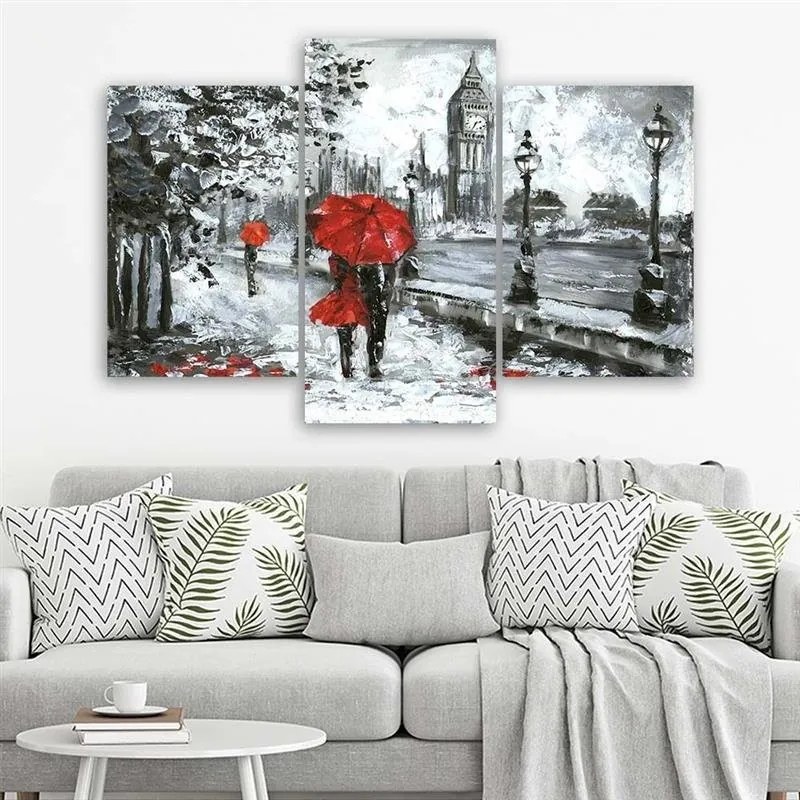 Gario Obraz na plátne Prechádzka po Londýne - 3 dielny Rozmery: 90 x 60 cm