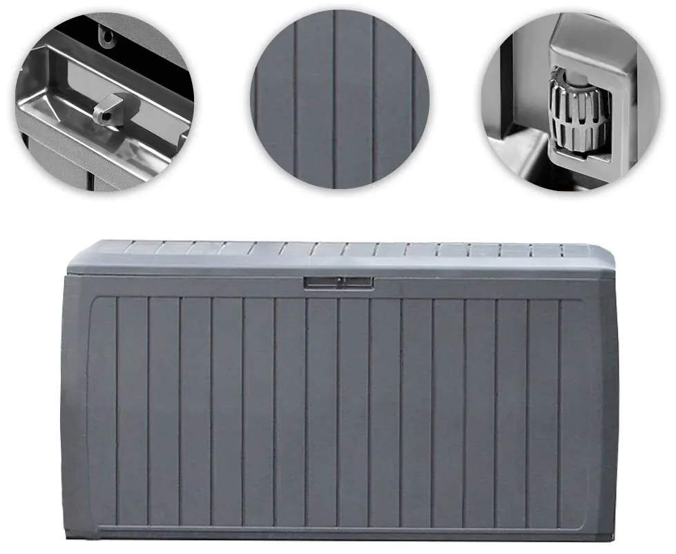 Prosperplast BOXE BOARD Záhradný box 117 x 47 x 60cm 290L umbra hnedý MBBD290