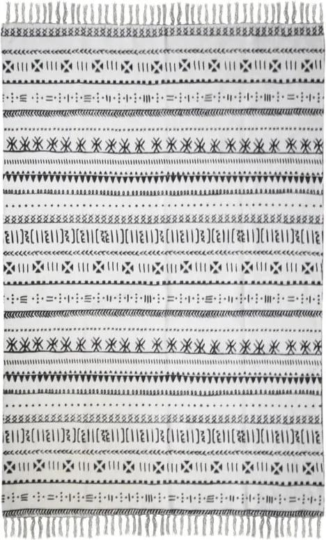 Čierno-biely bavlnený koberec HSM collection Colorful Living Manio, 120 × 180 cm