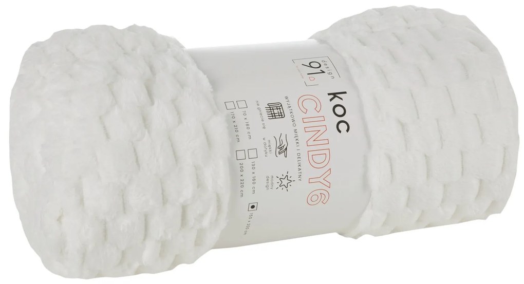 DEKA Z MIKROFLANELU CINDY6 150X200 CM BIELA