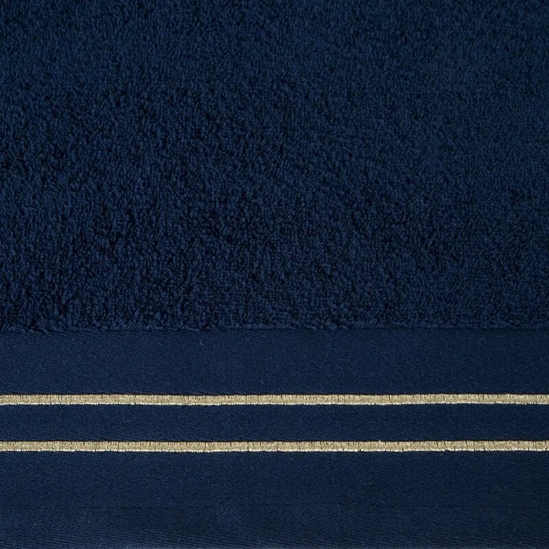 Dekorstudio Bavlnený uterák OLIVIA so zlatou výšivkou - granátovo modrý Rozmer uteráku: 70x140cm