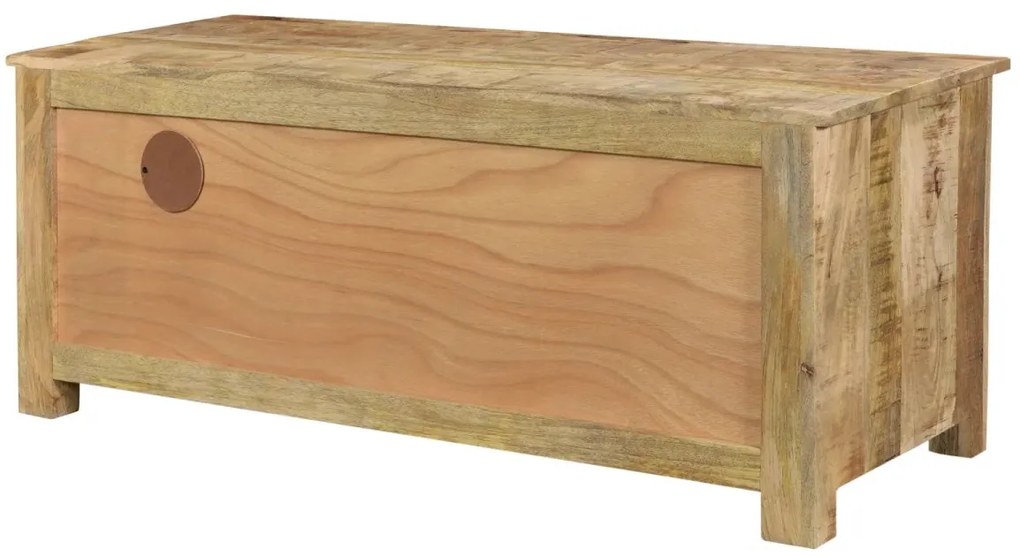 furniture-nabytek.cz - Masívny TV stolík Pune z mangového dreva, lakovaný, prírodný – 115×43×45 cm