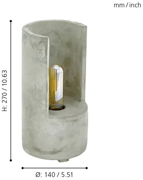 Eglo 49111 - Stolná lampa LYNTON 1xE27/60W/230V