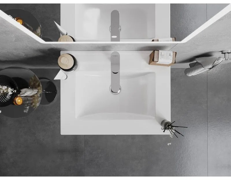 Mexen Atena, umývadlo na zapustenie do dosky 61 x 46 cm, biela, 25016000