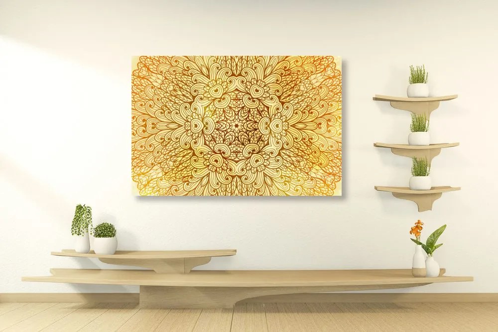 Obraz zlatá etnická Mandala Varianta: 120x80