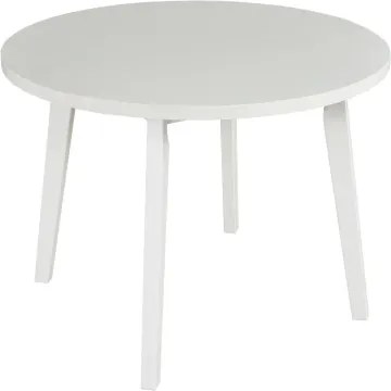 Okrúhly jedálenský stôl Norveg 100 cm, bielená borovica/biely%