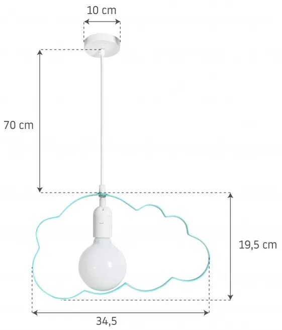 Stropné svietidlo TooLight Cloudie sivé