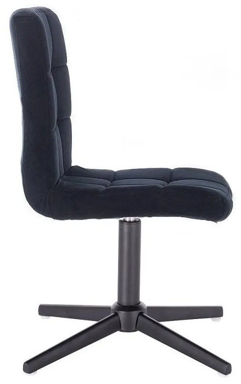 LuxuryForm DESIGN Stolička TOLEDO VELUR na čiernom kríži - čierna