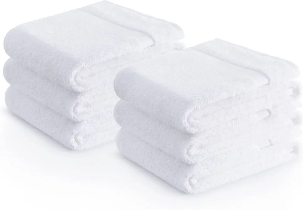 Sada bavlněných ručníků Zender POIS 30x50 cm 500g/m2 bílá