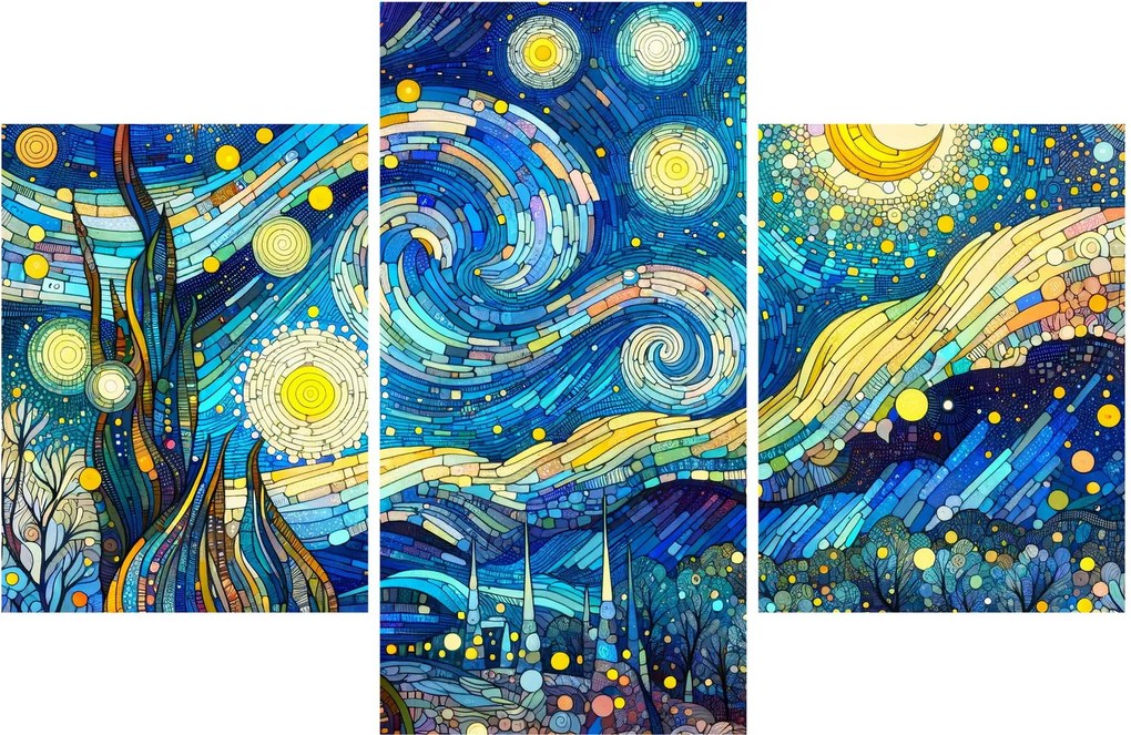 Obraz – Mozaika hviezdnej noci (90x60 cm)