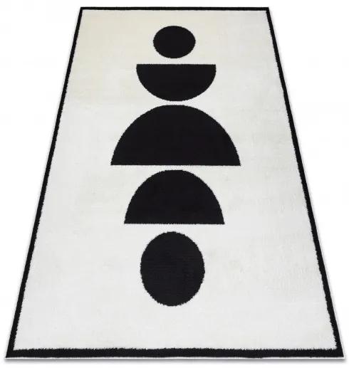 Dywany Łuszczów Kusový koberec Mode 8598 geometric cream/black - 180x270 cm