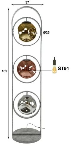 Stojaca lampa 74-55 3L Stellar - Komfort-nábytok