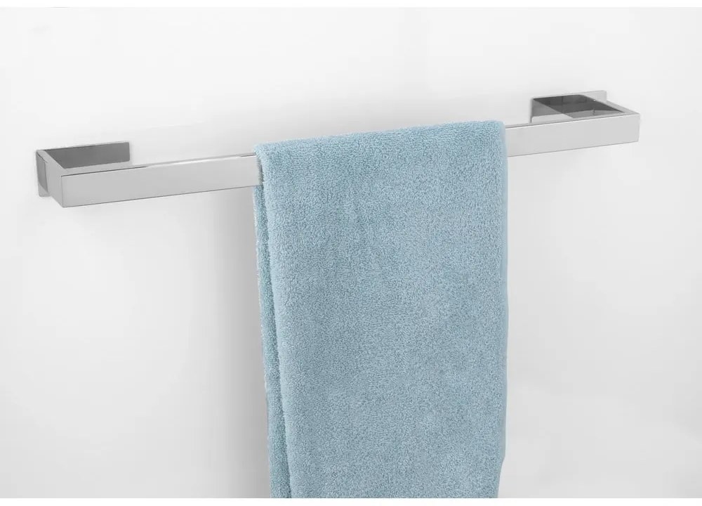 Samodržiaci držiak na uteráky z nehrdzavejúcej ocele v lesklo striebornej farbe Genova – Wenko
