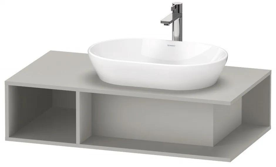 DURAVIT D-Neo závesná skrinka pod umývadlo na dosku, 1 otvorená priehrada vľavo, 1000 x 550 x 260 mm, betón šedá matná, DE495900707