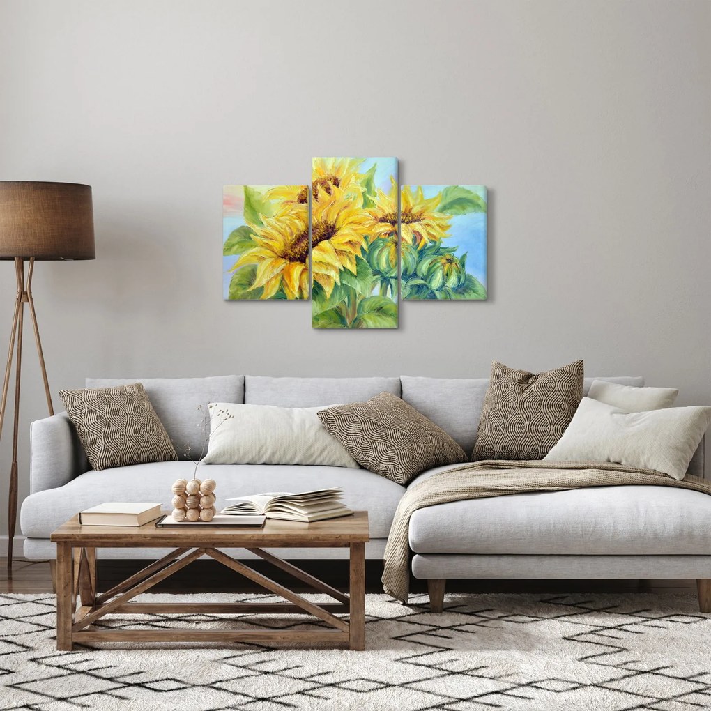 Obraz rozkvitnutých slnečníc (90x60 cm)