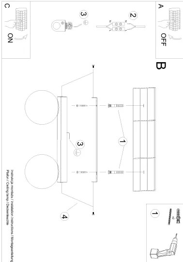 Sollux SL.1152 - Stropné svietidlo YOLI 2xG9/12W/230V čierna