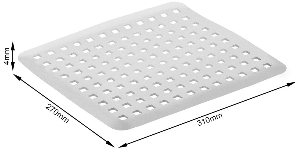 Rotho Ochranná podložka do drezu, sivá HYDRA 31 x 27 cm