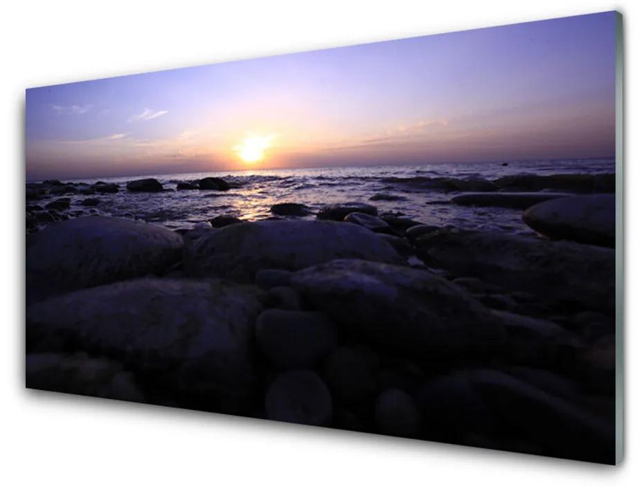 Nástenný panel  Kamene more príroda 140x70cm