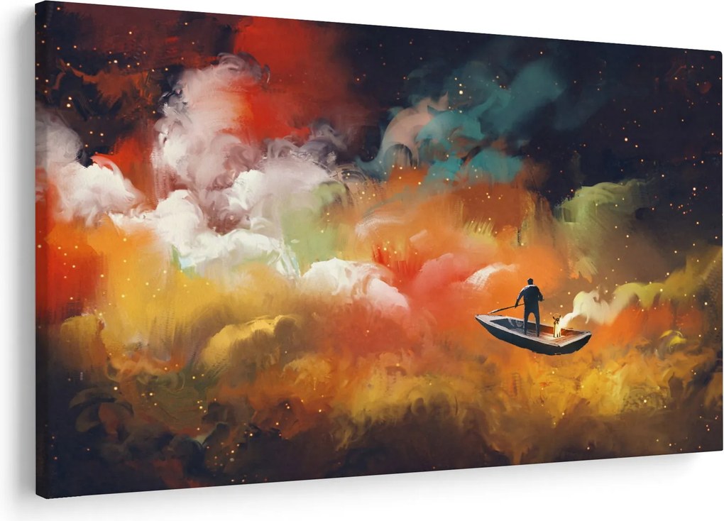 Obraz - Muž plaviace vesmírom (90x60 cm)